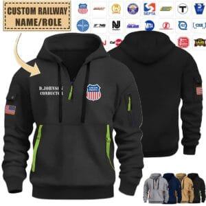 Custom US Railroad_Premium Quarter Zip Hoodie