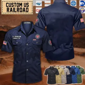 Custom Atlantic Coast Line Railroad Railroad_Cotton Cargo Shirts