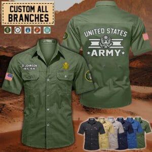 Custom US Branches_Military Cotton Cargo Shirt v1