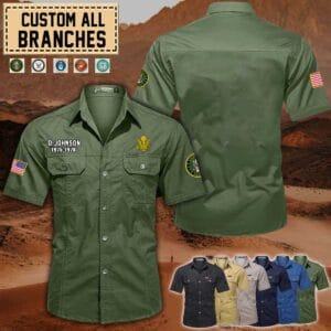 Custom US Branches_Military Cotton Cargo Shirts v2