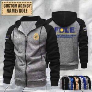 Custom Florida Department of Law Enforcement_Raglan Zip Hoodie