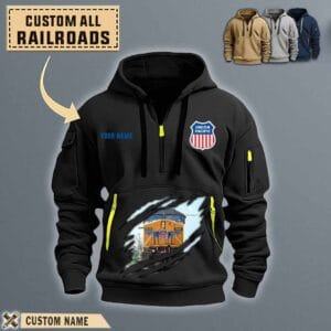 Custom US Railroad_Quarter Zip Hoodie
