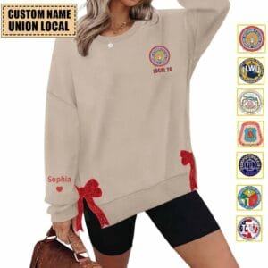 Custom Union Local_Embroidered Side Bow Sweatshirt
