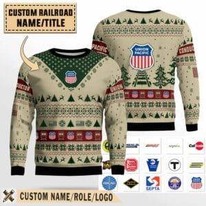 Custom US Railroad_Premium Ugly Sweater
