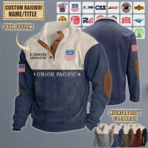 Custom US Railroad_Stand Collar Sweatshirt