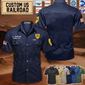 Custom Delaware & Hudson Railway Railroad_Cotton Cargo Shirts