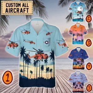 S-64 Skycrane S64_Pocket Hawaiian Shirt