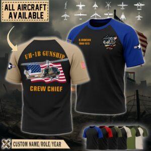 UH-1B Gunship UH1B_Raglan Tshirt