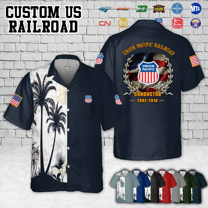 Custom US Railroad_Laurel Pocket Hawaiian Shirt